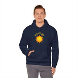 Men's graphic hoodie with 'Watch Me Shine' sun design, ideal for casual wear and confident style.