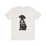 Unique Karma Is A... Women's Graphic T-Shirt Vintage White 13