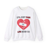 Unique It's Just Pain Life Goes On Women's Graphic Sweatshirt S 4