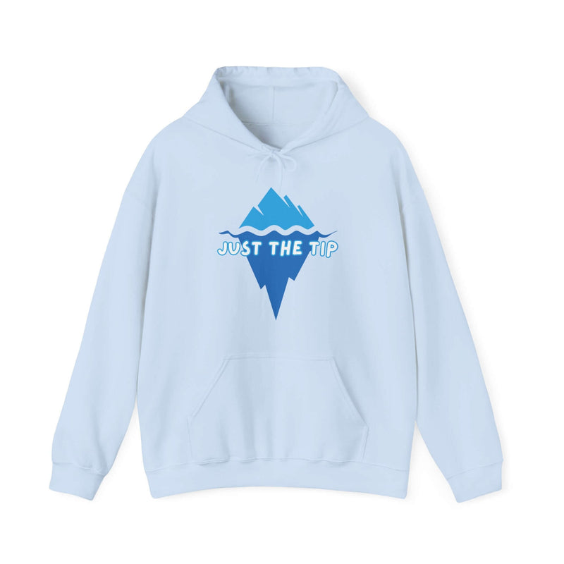 Unique Just The Tip Men's Graphic Hoodie Light Blue 1