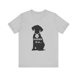 Unique Karma Is A... Women's Graphic T-Shirt Solid Athletic Grey 7