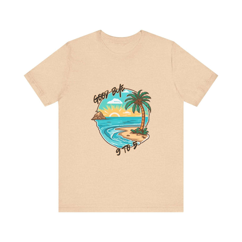 Unique Goodbye 9 To 5 Men's Graphic T-Shirt Heather Sand Dune 13