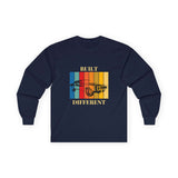 Unique Built Different Men's Long Sleeve Graphic T-Shirt S 3