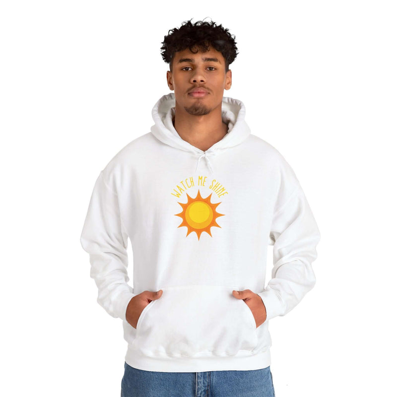 Men's graphic hoodie featuring sun design, providing style and comfort for any casual occasion.