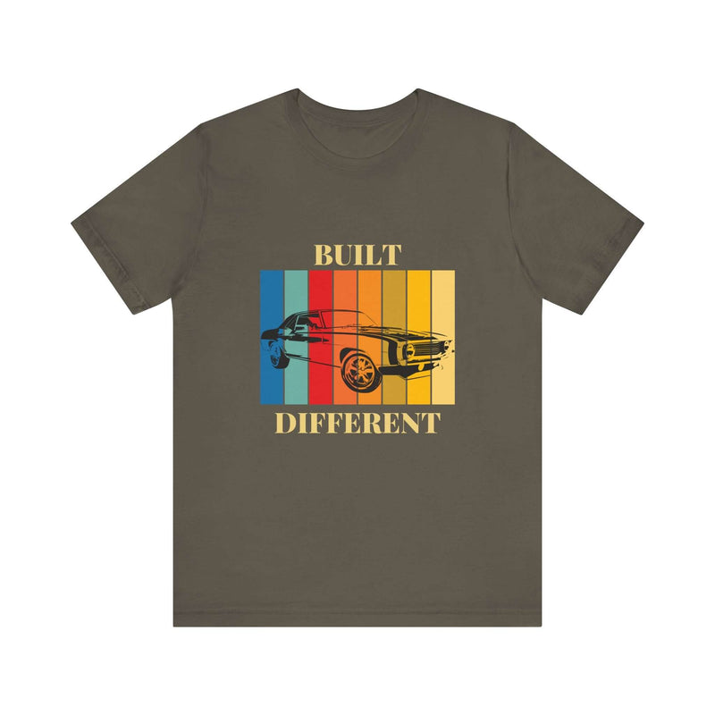 Unique Built Different Men's Graphic T-Shirt Army 1