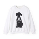 Unique Karma Is A... Women's Graphic Sweatshirt S 4