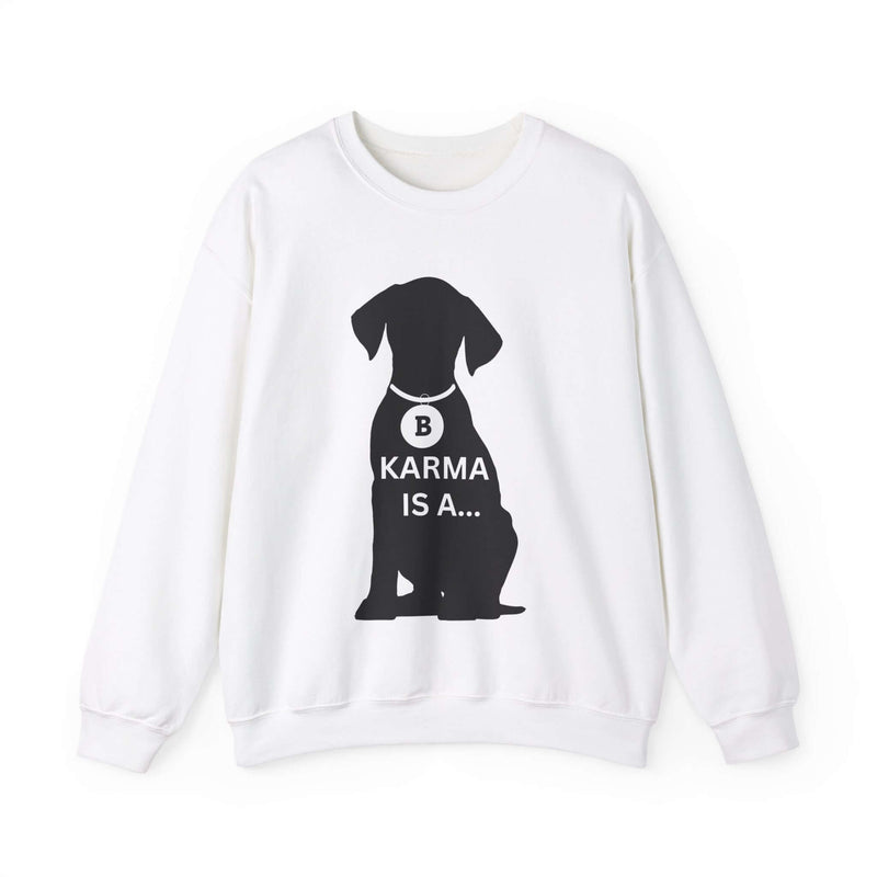 Unique Karma Is A... Women's Graphic Sweatshirt S 4