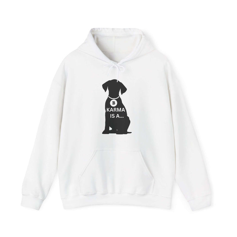 Unique Karma Is A... Men's Graphic Hoodie White 5