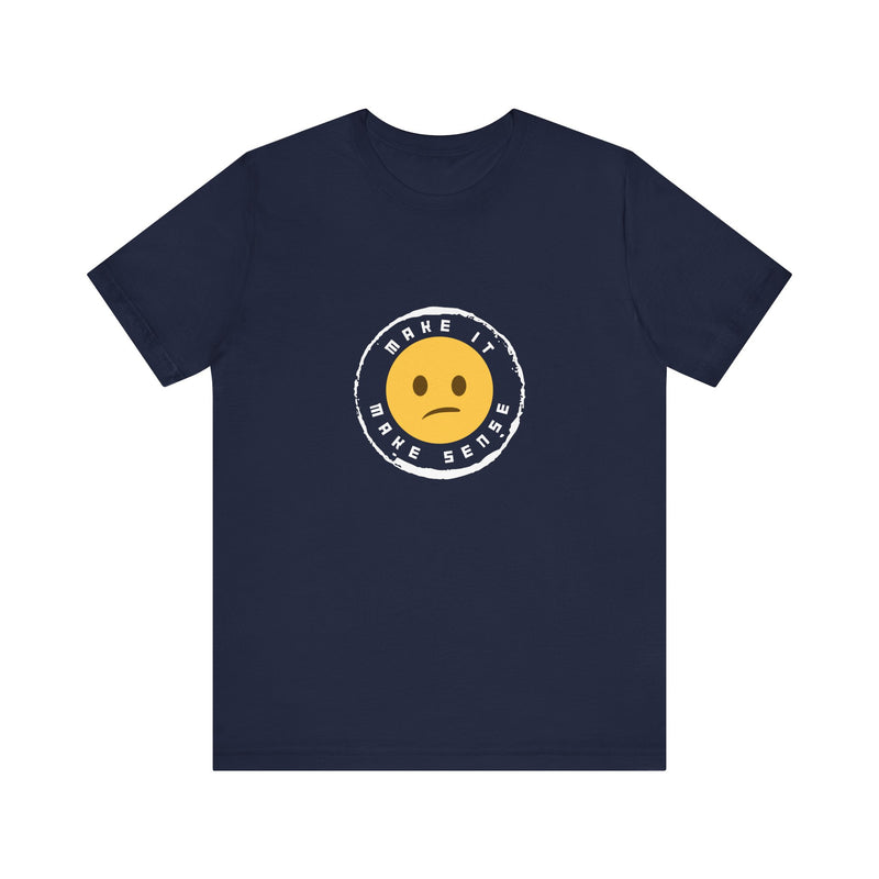 Unique Make It Make Sense Women's Graphic T-Shirt Navy 13
