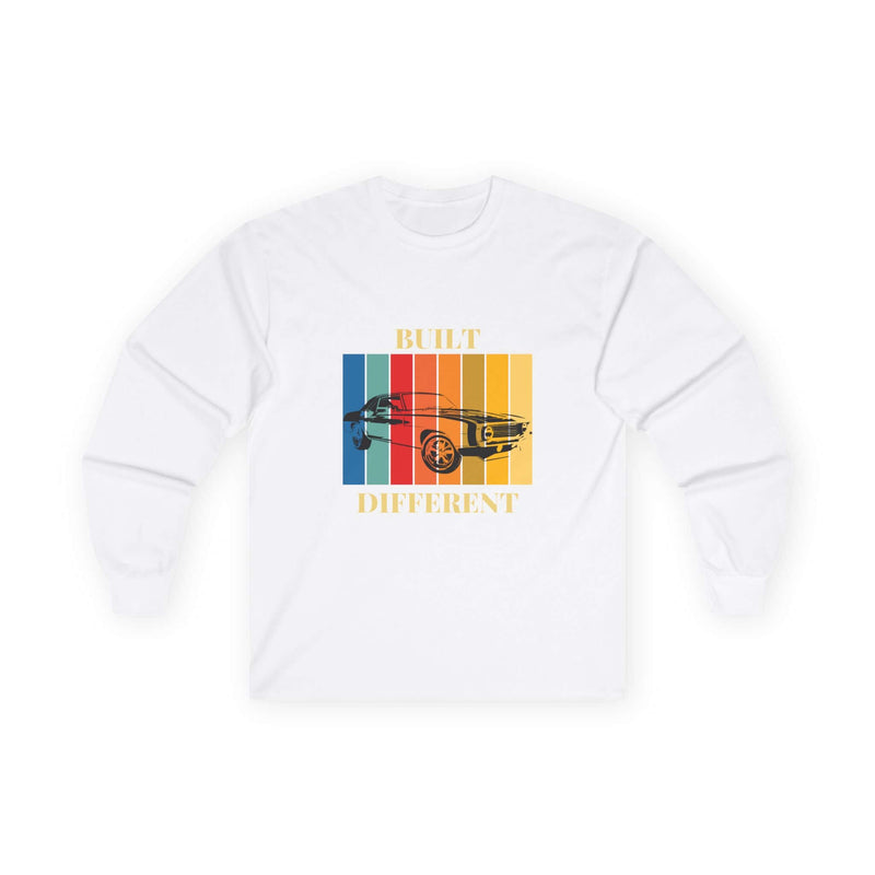 Unique Built Different Men's Long Sleeve Graphic T-Shirt S 1