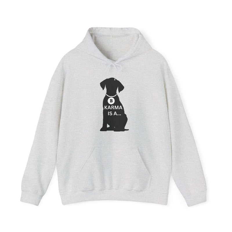 Unique Karma Is A... Men's Graphic Hoodie Ash 9