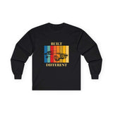 Unique Built Different Men's Long Sleeve Graphic T-Shirt S 5