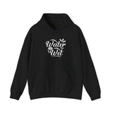 Water Is Wet graphic hoodie for women, black with stylish design, perfect for casual wear and cozy days.