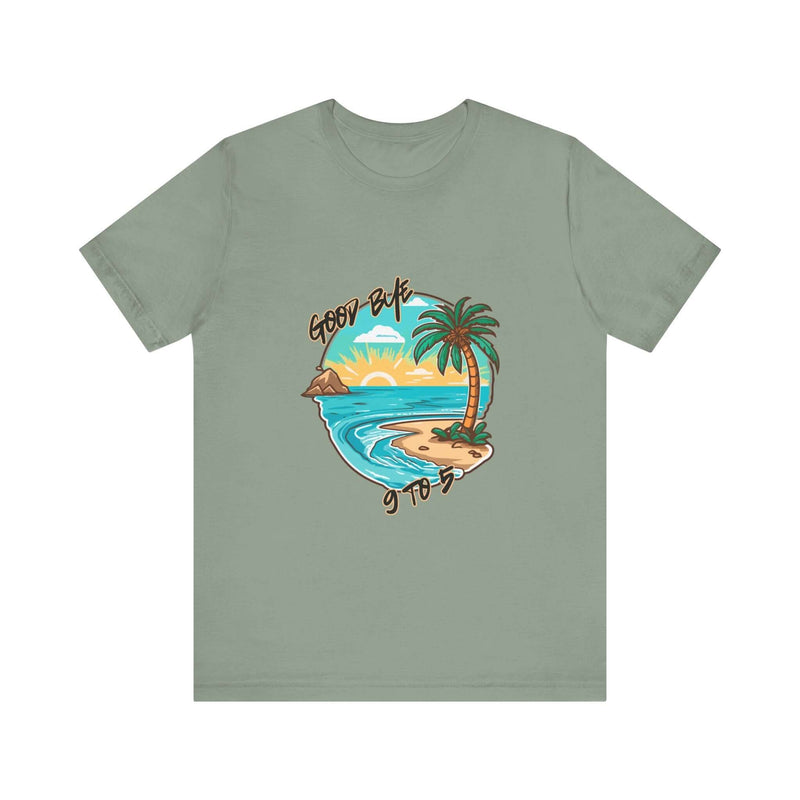 Unique Goodbye 9 To 5 Women's Graphic T-Shirt Sage 10